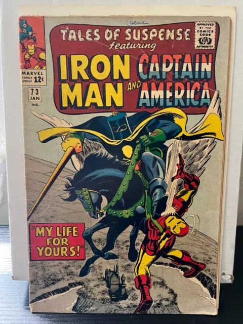 1966 Marvel Key Comic Book Tales Of Suspense #73 Kirby Black Knight Good Shape