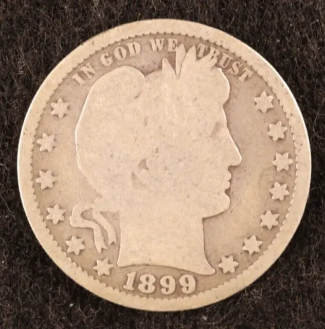 1899 Barber Quarter Dollar (#CCC1-030) - Avg Circ Condition - Nice Appearance!
