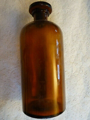 2 Apotheker Flasche -Medizin Glas -braun - Glasverschluss - antik Deckelflasche 3