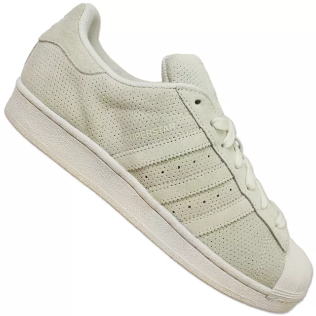 Adidas Originals Superstar Ii Damen Turnschuhe Leder Grau Perforiert 37 1/3