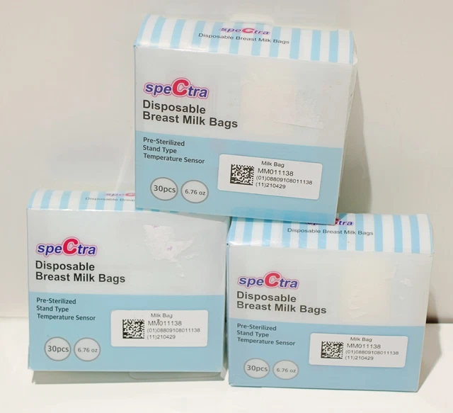 speCtra Disposable Breast Milk Bags 6.76oz 30pc Each 3 Boxes