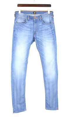 Luke Lee Luke Homme W30/L34 Slim Coupe Fuseau Extensible Braguette Zip Jeans Noir 