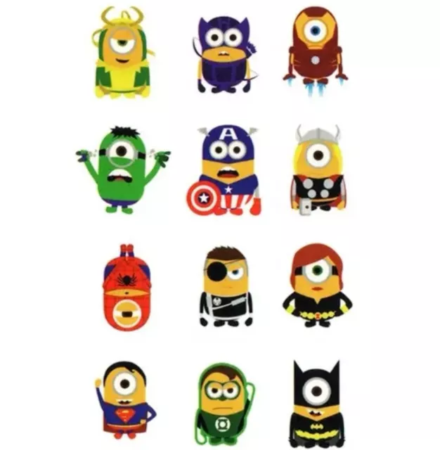 Minion Avenger Tattoo Superhero Sticker Kids Premium Quality Non-toxic Skin Safe