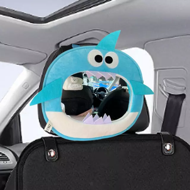 CAR BABY BACKSEAT Mirror Cartoon Shark Stable Clear View Car
