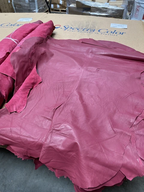 Cuero suave napa rosa de calidad premium