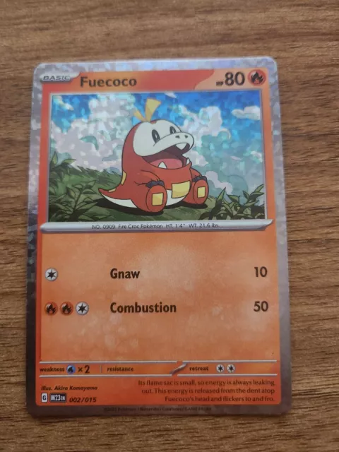 Pokemon McDonalds 2023 Promo Card Fuecoco Holo 002/015