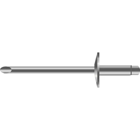 SEACHOICE 649 Blind Rivet, 3/16 in Dia., 1/4 in L, 18-8 Stainless Steel Body