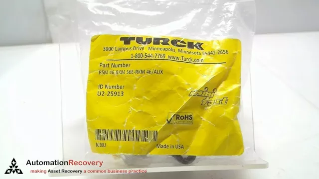 Turck Rsm 46-Rkm 56E-Rkm 46/Aux, Minifast Auxiliary Power Tap U2-25913,  #295624