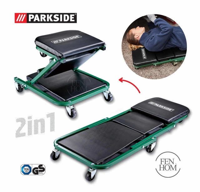 CAR CREEPER & Stool Foldable Mechanic Garage Padded Cart & Seat Heavy ...