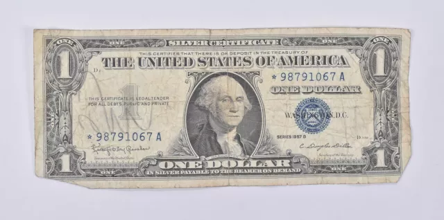 ERROR Replacement *Star* 1957-B $1 Silver Certificate Note - Tough *783