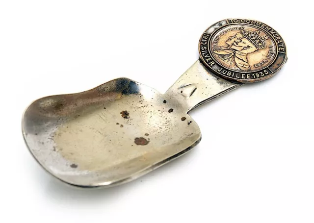 Commemorative Collectable King George The 5Th Silver Jubilee Tea Caddy Spoon...