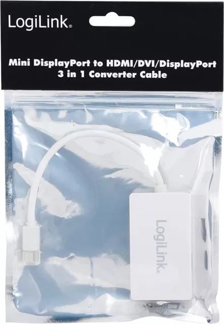 LogiLink CV0045 3-in-1 Mini-Displayport Adaptateur (HDMI / Dvi-Displayport )# V