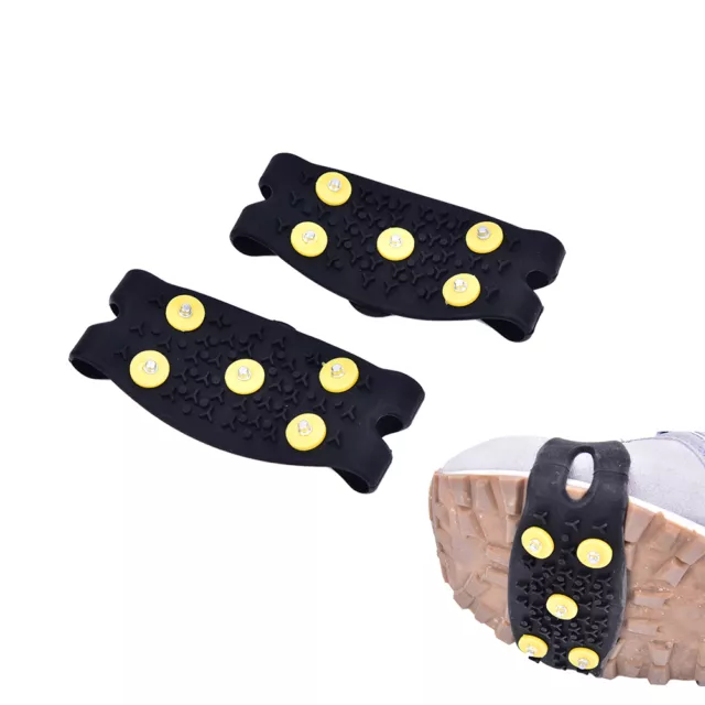 5-Teeth Ice Snow Shoes Spikes Claws Boots Chain Crampon Anti-slip Climbing  .EW
