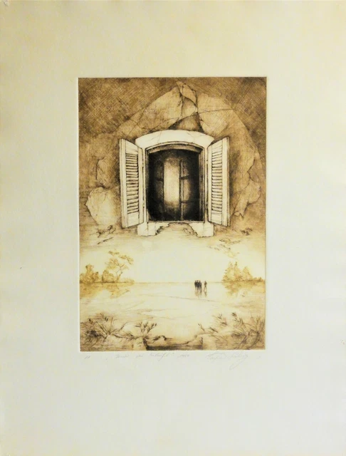 CARL W. RÖHRIG (1953) - RARE- E.A. - Farb-RADIERUNG 1984: FENSTER DER ...