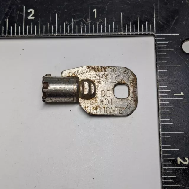 Vintage Arcade Vending Machine Slot Tubular Barrel Key Ace Chicago # Pl830 Vintage Arcade Vending Machine Slot Tubular Barrel Key Ace Chicago # Pl830