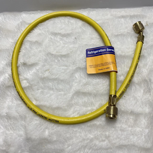 Yellow Jacket 686800 Ha-300 Yellow Heavy Duty Combo 1/4in Charging/Vacuum Hose