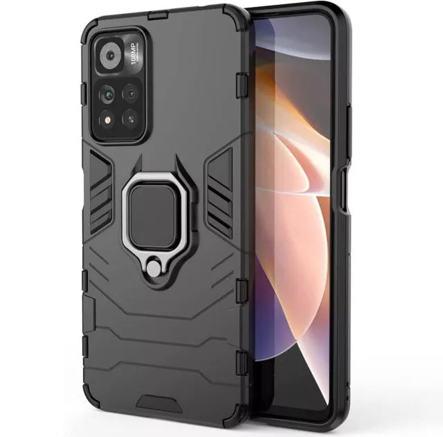 Cover Per Xiaomi Redmi Note 11 Pro Custodia Antiurto Magnetica Rigida Armor Ring