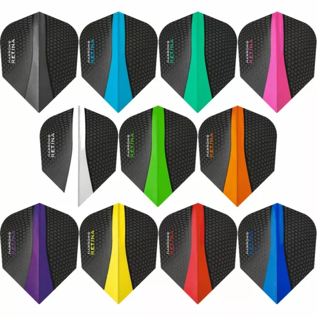 Harrows Retina Dart Flights Forme standard 1-10 ensembles Strong Tough