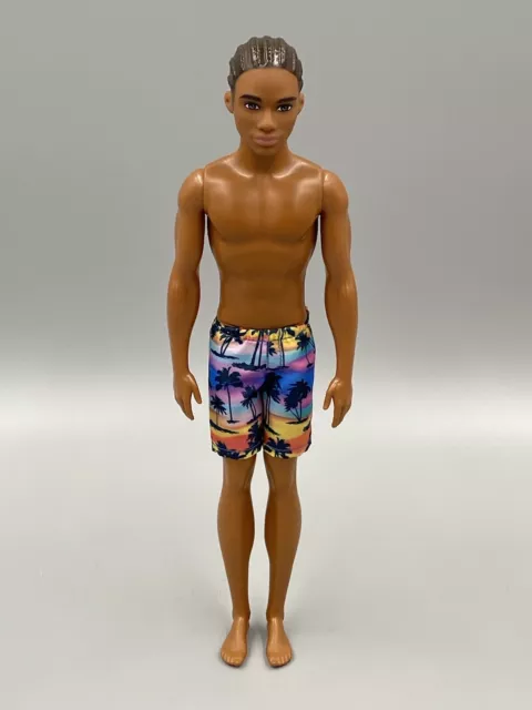 Mattel Barbie African American Ken Doll In Beach Trunks Shorts 2016/2017