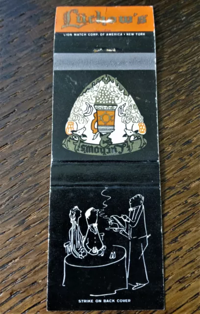 Vintage Matchbook: Luchow's Restaurant, New York, NY