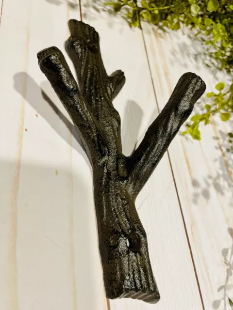 Cast Iron Metal Wall Hooks Towel Hanger Decorative Organic Nature Tree Branch