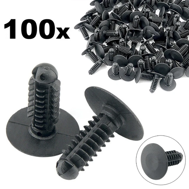 Clip rivestimento albero abete in plastica nera di alta qualità 8 mm foro 18 mm testa