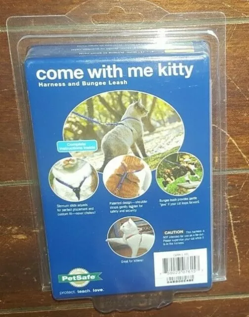 Come With Me Kitty Harness & Bungee Leash ~LARGE up 40lbs- Royal Blue/Navy~ 2