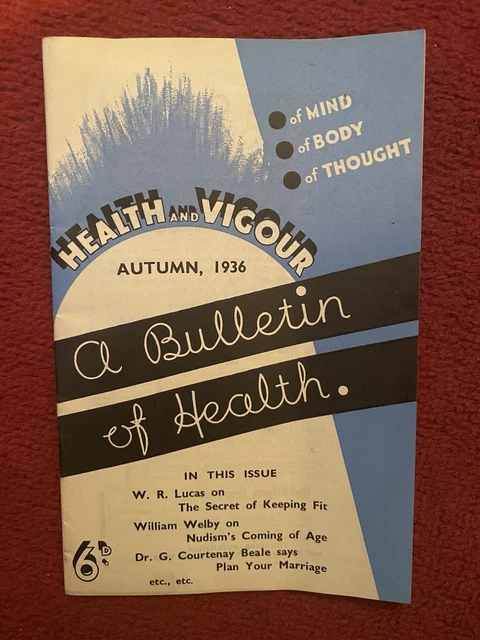  nudist fitness HEALTH AND VIGOUR 1936 Magazine Naturist Nudist Fitness £5.00 - PicClick UK