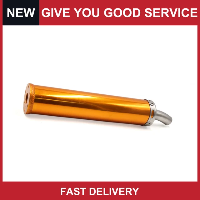 Universal 350 x 65mm Motorcycle Cylinder Shaped Exhaust Pipe Muffler Pack of 1