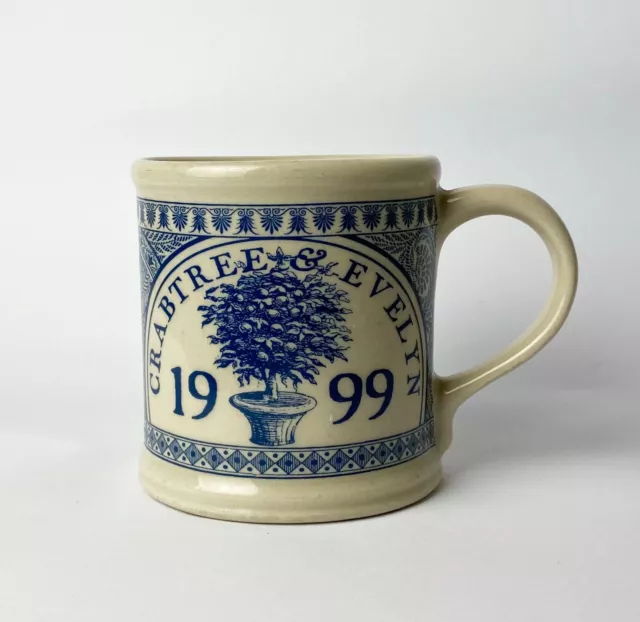 CRABTREE & EVELYN - ANNUAL MUG 1999 Made in USA Hi-Fire Porcelain Ceramic COFFEE