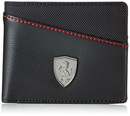 Portefeuille Ferrari Vintage Années 90 - Nylon Gris, Neuf Avec étiquettes