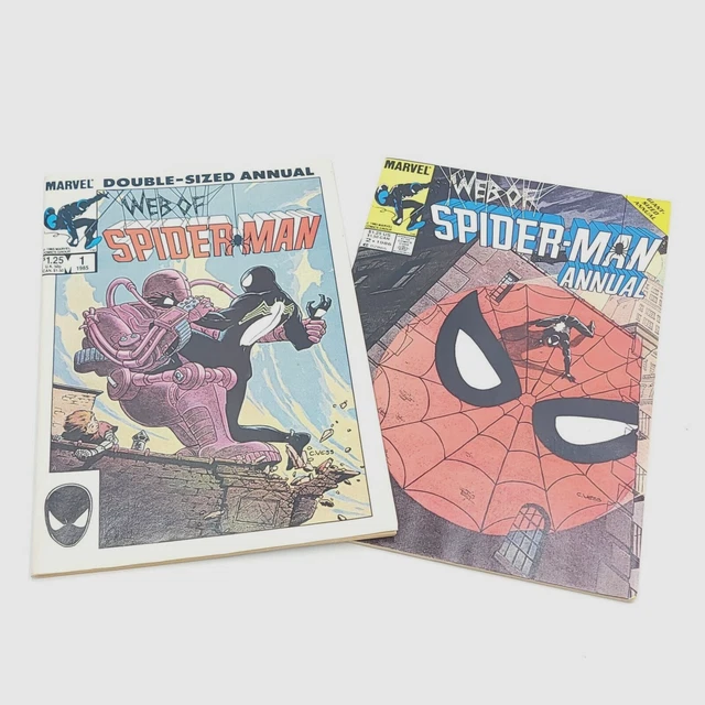Web of Spider-Man Annuals #1 and #2 VF New Boards and Bags Marvel Comics