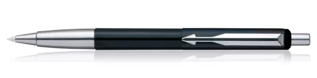 Genuine Parker Vector Standard Chrome T Ballpoint Ball Pen Black Stainless Steel