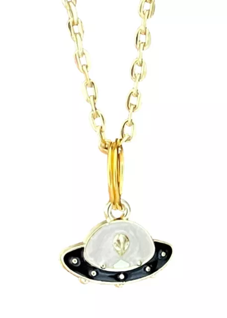 Alien Ship with Alien Necklace Charm Pendant