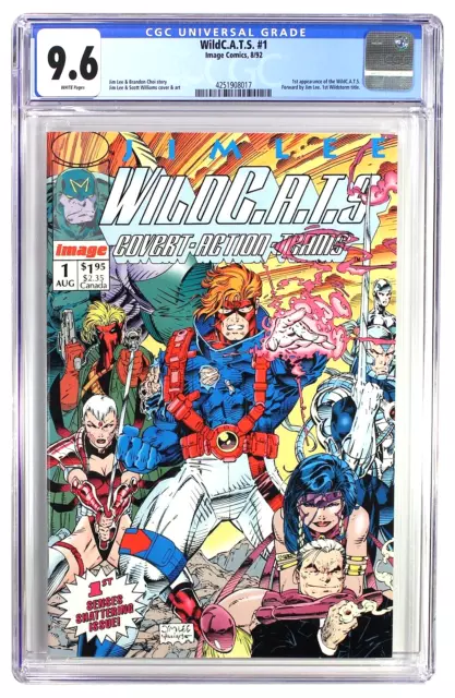 WildC.A.T.S: Covert Action Teams #1 Jim Lee CGC NM+ 9.6 White Pages 4251908017