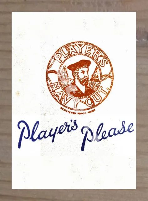 Historic Player's Please Navy Cut cigarettes Advertising Postcard