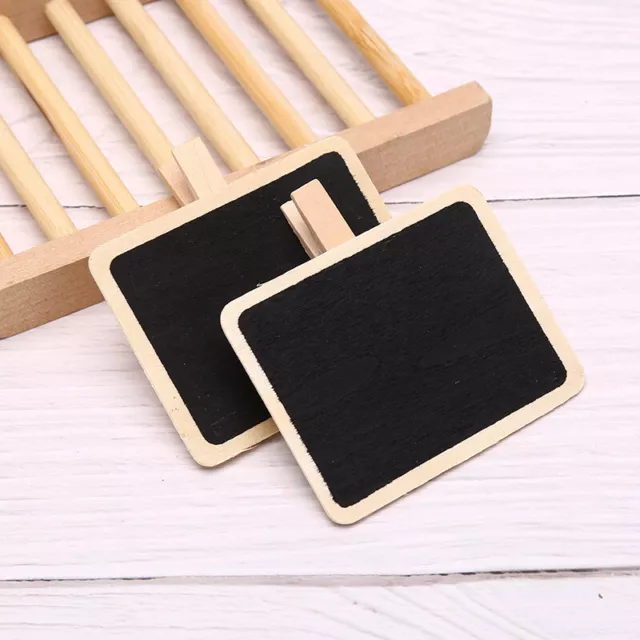 10pcs Mini Holz Blackboard Clip Meldung Note Board Home Store Dekoration