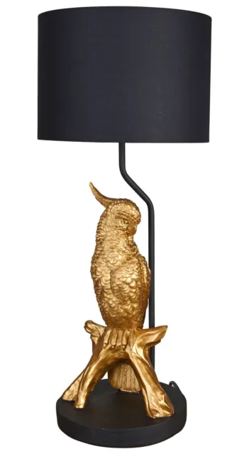 Lámpara loro lámpara loro pájaro lámpara de mesa lámpara de mesa lámpara de pie oro 63 cm