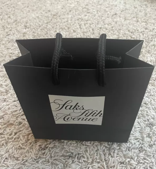New SAKS FIFTH AVENUE 10x9 Store Tote SHOPPING Paper BAG+GIFT Wrap  RIBBON&Tissue