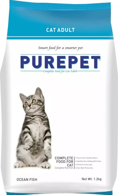 Purepet Ocean Fish Adult Dry Cat Food - 1.2 kg Free Shipping