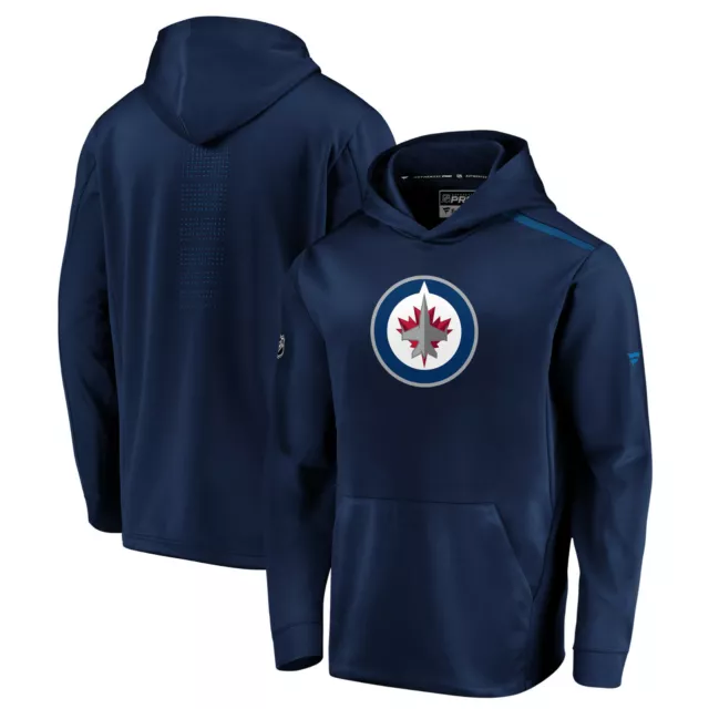 NHL Hoody Winnipeg Jets Rinkside Autentico con Cappuccio Felpa Pullover