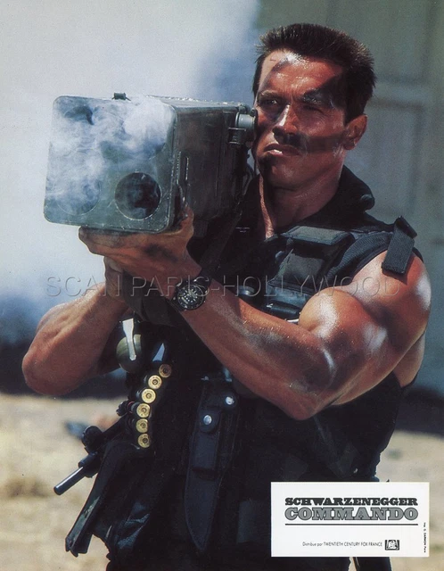 COMMANDO ORIGINAL LOBBY Card 1 Arnold Schwarzenegger Rae Dawn Chong EUR