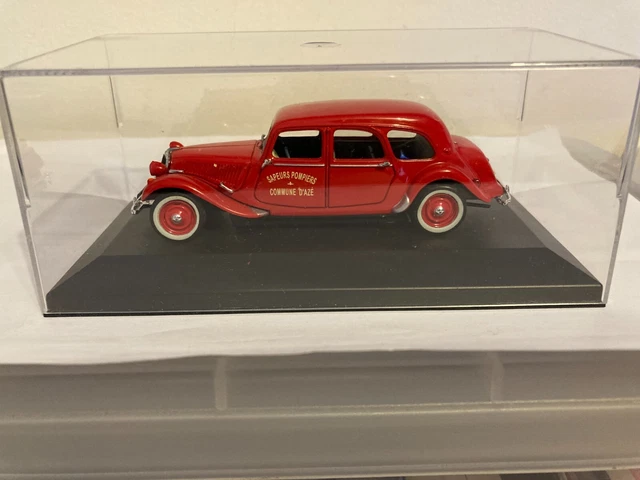 1/43 Norev Citroen Traction 11 Familiale Pompiers D'Aze 1955 TBE + boite vitrine