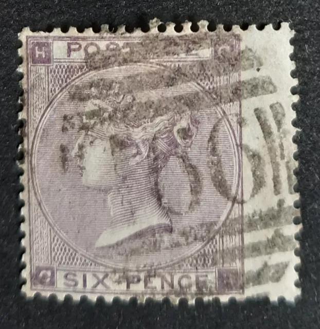 GB QV 1864 SG85 6d lilac with hairlines, watermark emblems, Liverpool cancel VGU