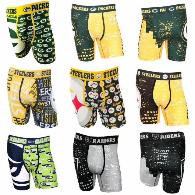 NFL TEAMS MEN'S Boxer Briefs Compression Performance Underwear Size XS-2X  $21.99 - PicClick