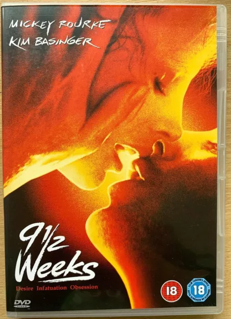 Nine & A Half Weeks DVD 9 1/2 Classic Movie Drama w/ Mickey Rourke Kim Basinger