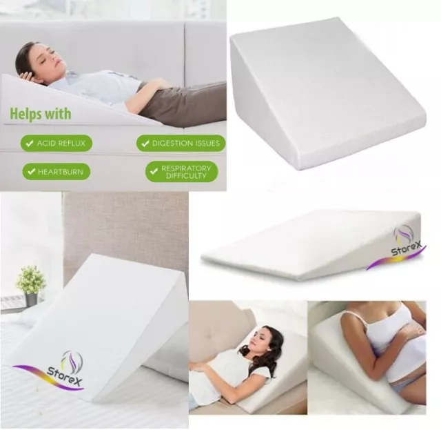 Orthologics large bed wedge raised pillow acid reflux gerd memory foam back ol9 online