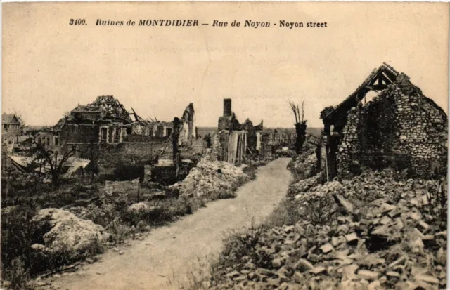 CPA Military, Ruins of Montdidier - Rue de Noyon (278104)
