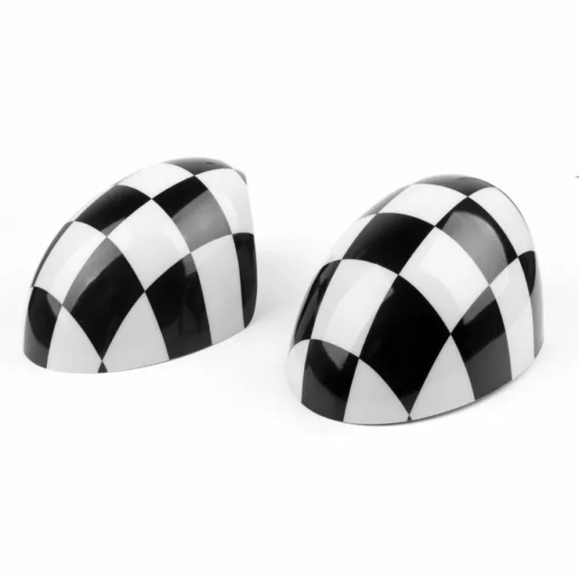 2 x Checkered WING Couverture de rétroviseur Pour MINI Cooper R55/R56/R57 Mirror