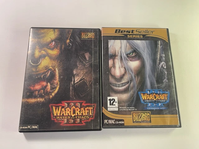 Jeu vidéo vintage PC Warcraft 3 expension st Frozen Throne